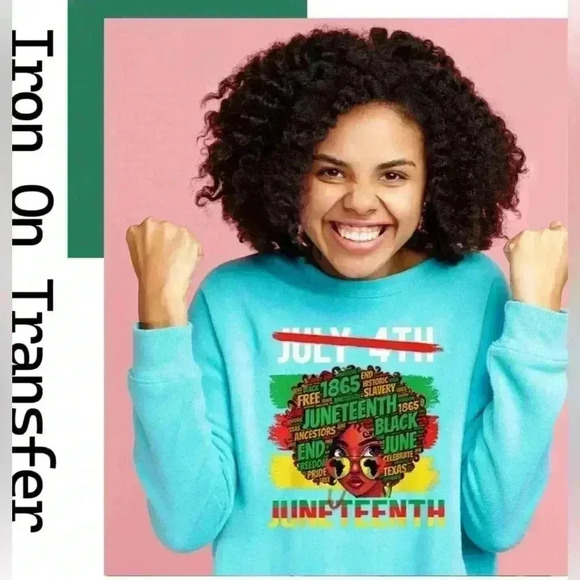 8SetsW/8Pc’s (64Sheets)Juneteenth Iron On Heat Transfer Clothing Decorations NEW - Picture 3 of 15